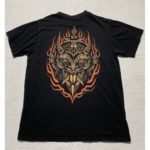 Bad Monday Mens Gothic Demon Graphic T-Shirt Black Size Medium M Short Sleeve
